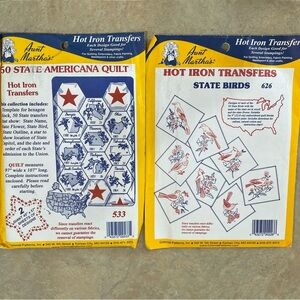 Aunt Martha's Hot Iron
Transfers State Birds USA 50 States Uncut NEW